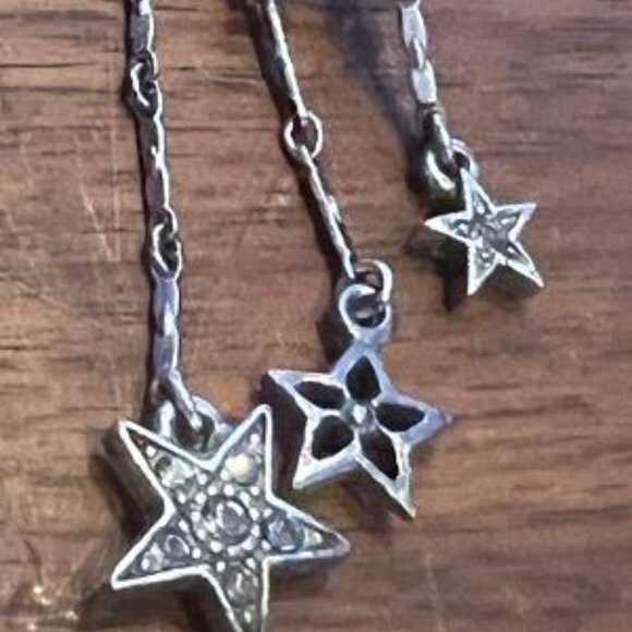 Vintage Kirks Folly Moon and Stars Dangle Clip on earrings - Picture 6 of 9